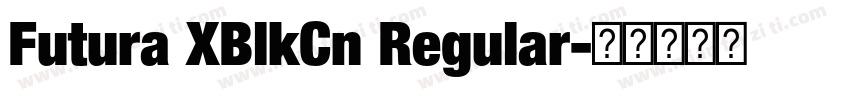 Futura XBlkCn Regular字体转换